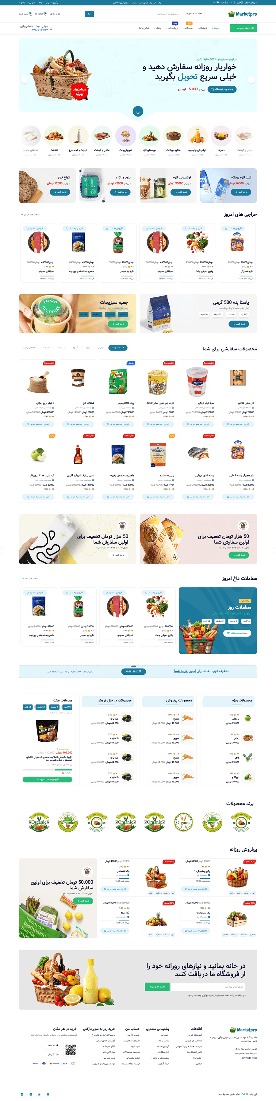 تصویری از قالب MarketPro