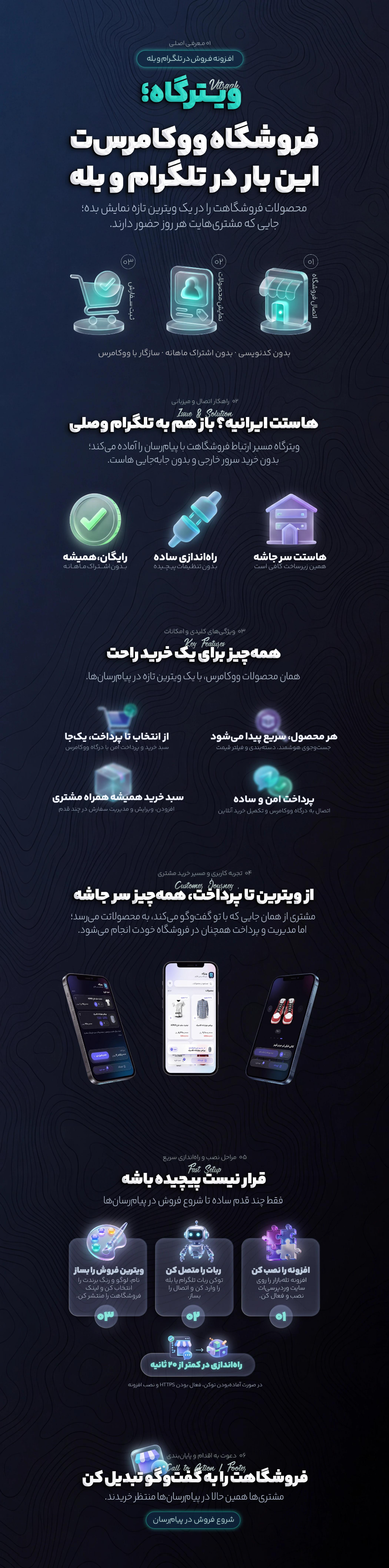 افزونه ویترگاه، افزونه ساخت فروشگاه تلگرام و بله برای ووکامرس